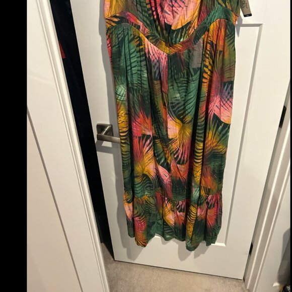 NWT TropicalMulticolor Terra SkyMaxi Dress Womens Plus Size 4X - Picture 3 of 8